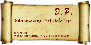 Debreczeny Polikárp névjegykártya
