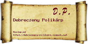 Debreczeny Polikárp névjegykártya