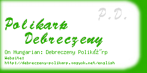 polikarp debreczeny business card